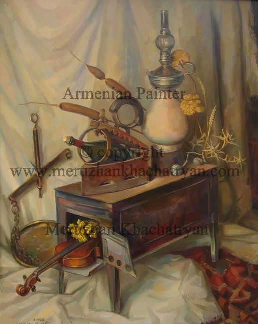 Painting titled "Reassessment of val…" by Meruzhan Khachatryan, Original Artwork, Oil