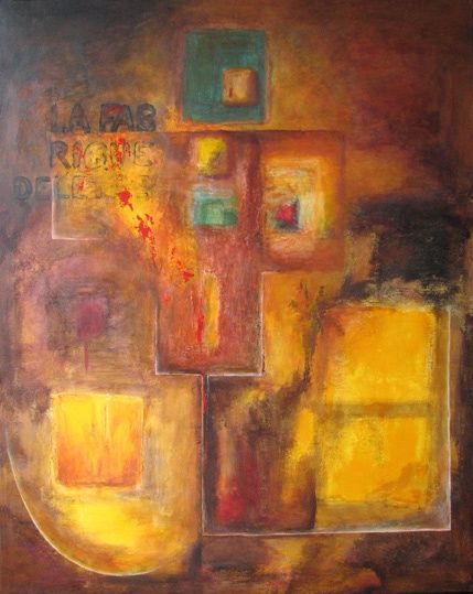 Peinture intitulée "La fabrique de l'êt…" par Marie-Sylvie Riviere, Œuvre d'art originale