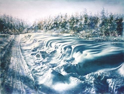 Painting titled "Road to Naterki" by Swiatecki Marek, Original Artwork