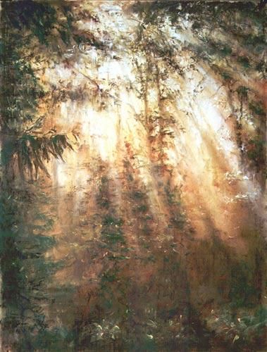 Painting titled "Forest-in-Gronity-I" by Swiatecki Marek, Original Artwork