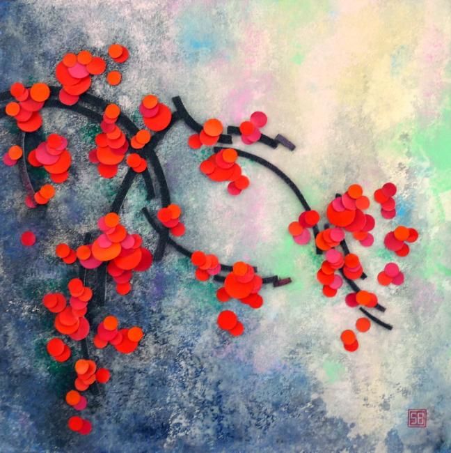 Painting titled "Seasons 4" by Sibilla Bjarnason, Original Artwork