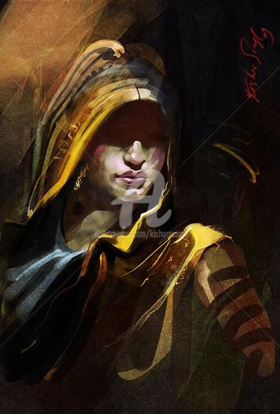 Digital Arts titled "Indian_Face.JPG" by Kishore Singh, Original Artwork