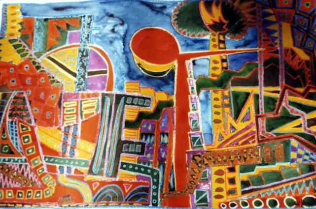 Painting titled "No Title" by Ulli Heupel, Original Artwork, Other
