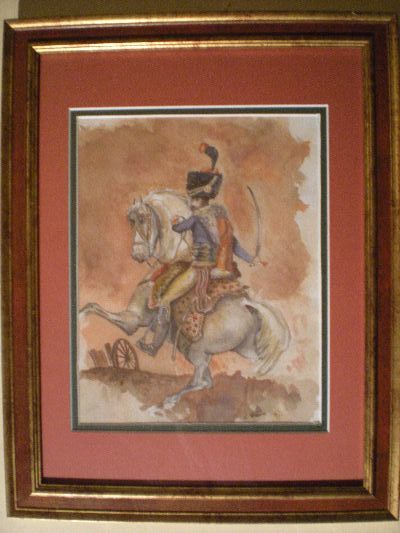 Peinture intitulée ""hussard"" par Lionel Vanadia, Œuvre d'art originale