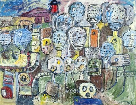 Painting titled "domus" by Tuul, Original Artwork