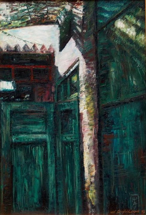 Painting titled "Percée" by Nathalia Chipilova, Original Artwork, Oil