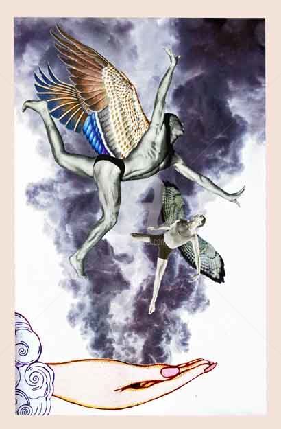Collages titled "Under the Influence" by C Avery, Original Artwork