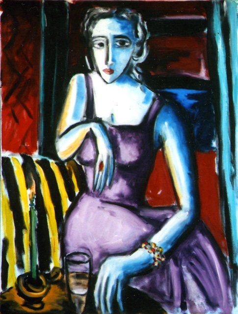 Painting titled "Ruby" by Bradley Owen, Original Artwork, Oil