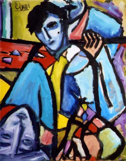 Painting titled "Gypsy Boy" by Bradley Owen, Original Artwork, Oil