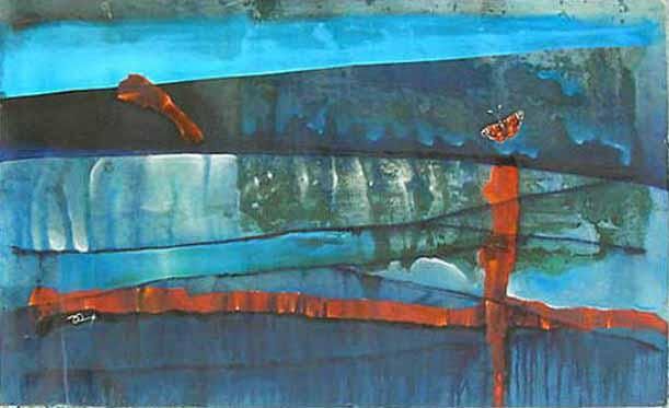 Painting titled "Tiempo del rojo" by Marilyn Duarte, Original Artwork