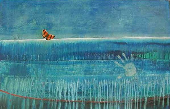 Painting titled "Huella" by Marilyn Duarte, Original Artwork