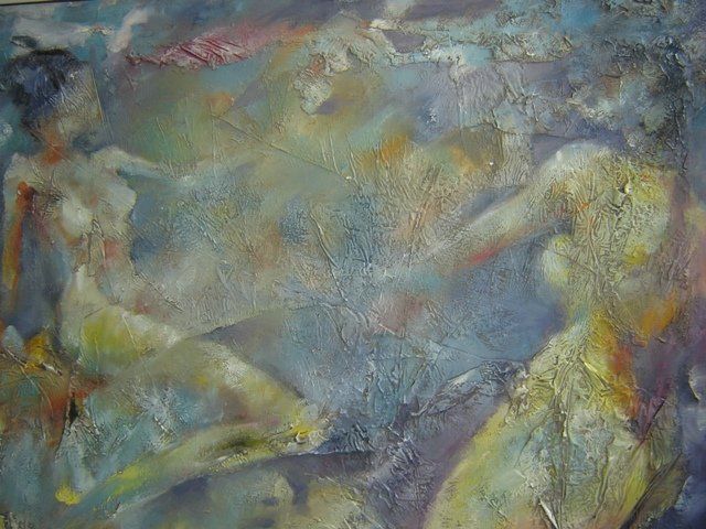 Painting titled "Detail -Promenade" by Aleksandar Kostic, Original Artwork