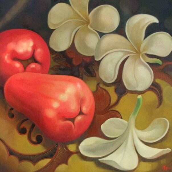 Schilderij getiteld "Still Life 2" door Choong Ching Liew, Origineel Kunstwerk
