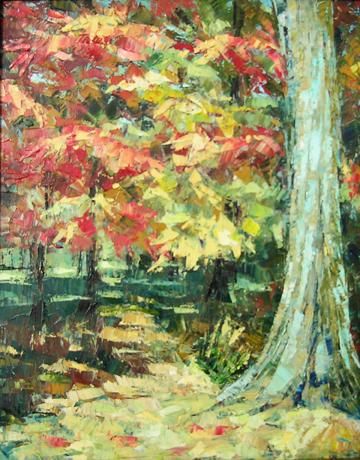 Painting titled "High Park - oil on…" by Keren Gorzhaltsan, Original Artwork