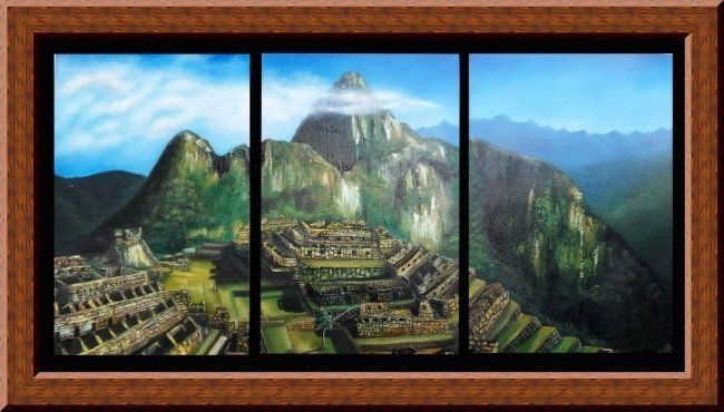 Painting titled "ROSTRO DEL INCA (Ma…" by Julio Melgar, Original Artwork