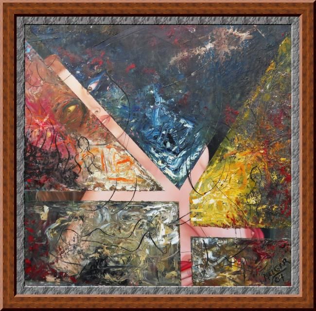 Painting titled "LA SENSUALIDAD" by Julio Melgar, Original Artwork, Oil