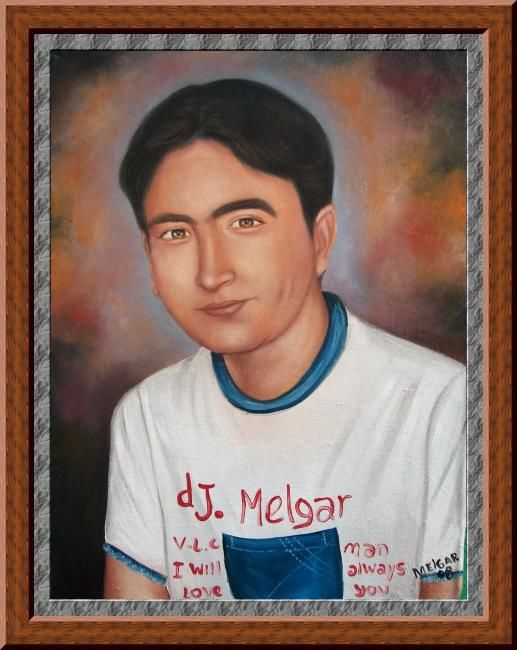 Painting titled "AUTORTRATO" by Julio Melgar, Original Artwork, Oil