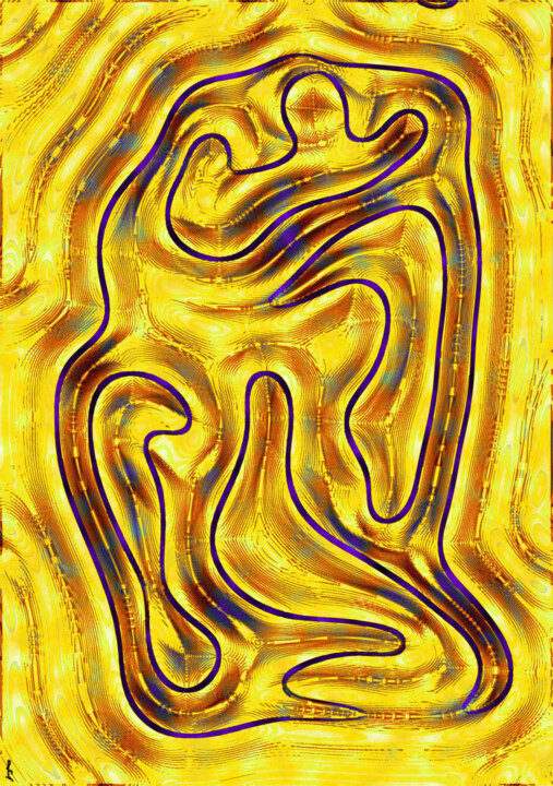 Yellow 数字艺术, 24x17 in
