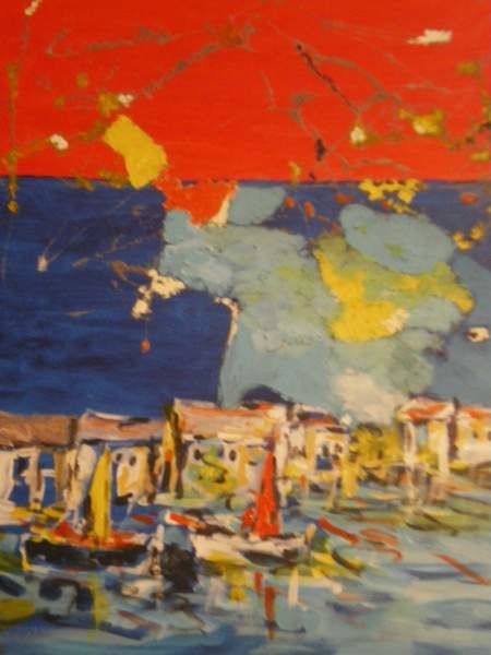 Painting titled "Toile" by Lesarts, Original Artwork