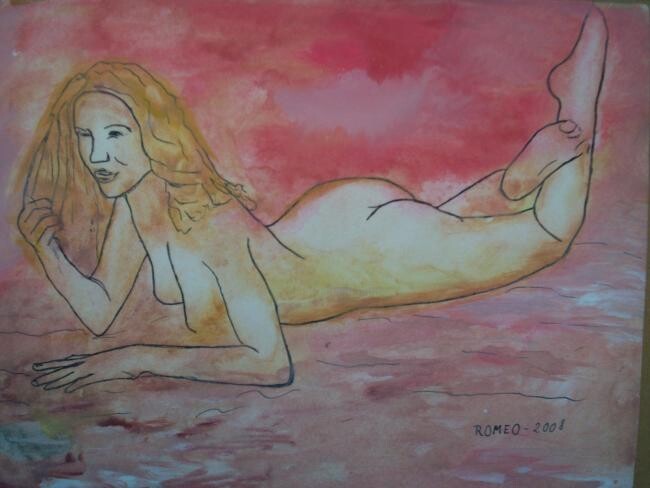 Pintura intitulada "Desenho colorido" por Romeo Zanchett, Obras de arte originais