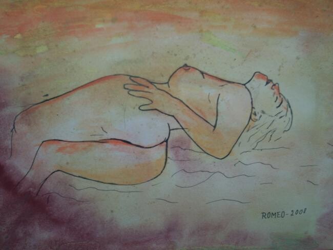 Pintura intitulada "Desenho colorido" por Romeo Zanchett, Obras de arte originais
