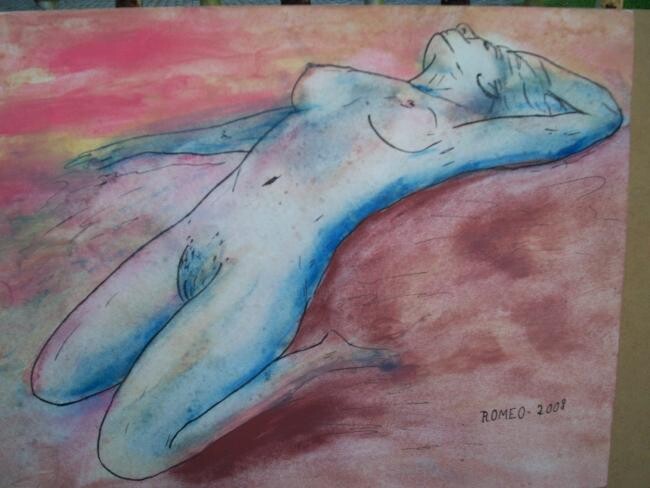 Pintura intitulada "Desenho colorido" por Romeo Zanchett, Obras de arte originais