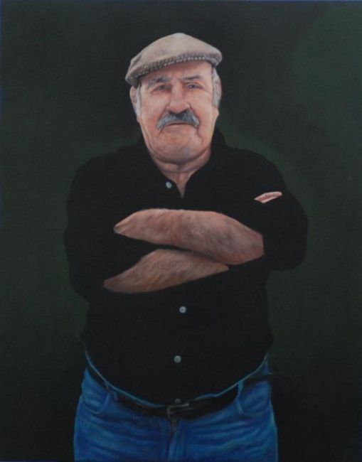 Pintura intitulada "Retrato do Azenha" por Diogo Muñoz, Obras de arte originais