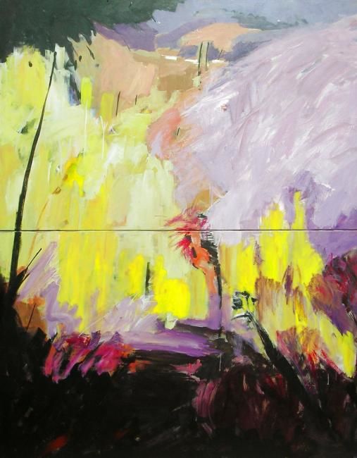 Peinture intitulée "PAISAJE DE PITRES" par P.Vega, Œuvre d'art originale, Huile