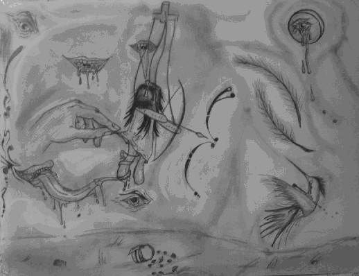 Painting titled "No me Destruyas" by Graciela Hidalgo, Original Artwork