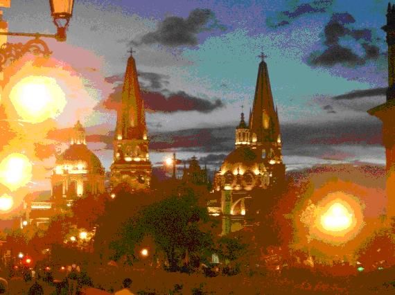 Painting titled "Palacio de Fuego" by Graciela Hidalgo, Original Artwork