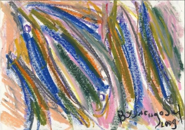 Painting titled "Herrings" by Milos Vujasinovic, Original Artwork, Oil