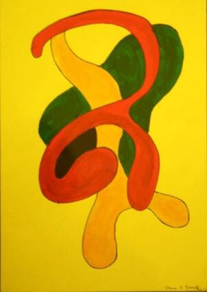 Malarstwo zatytułowany „"KNOTTED"” autorstwa Elaine Beverley Tyrrell, Oryginalna praca, Olej