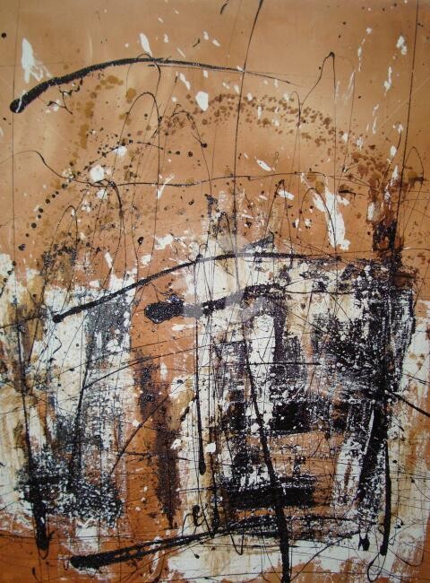 Painting titled "Barely Contained Ir…" by Sio Montera, Original Artwork, Oil