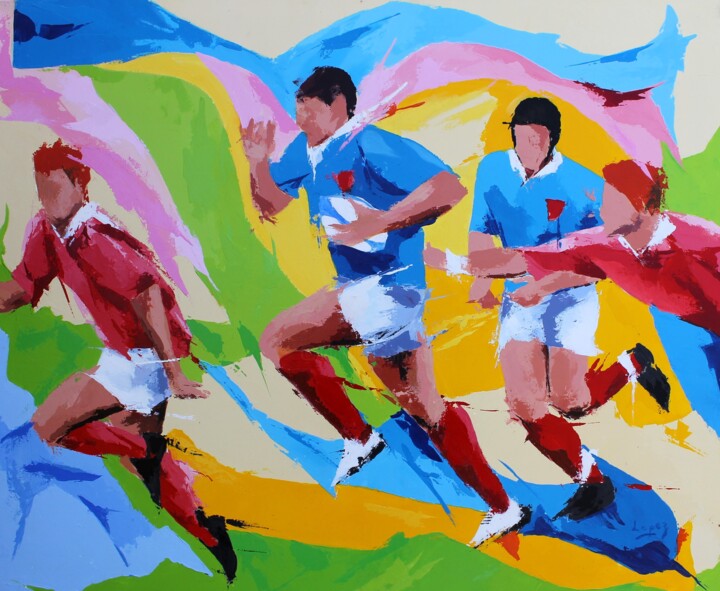 429 Vers l' en but 绘画, 23.6x28.7 in