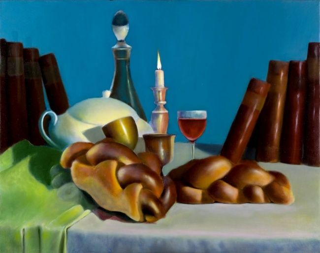 Peinture intitulée "Blessed Food" par Tzvi Abraham, Œuvre d'art originale
