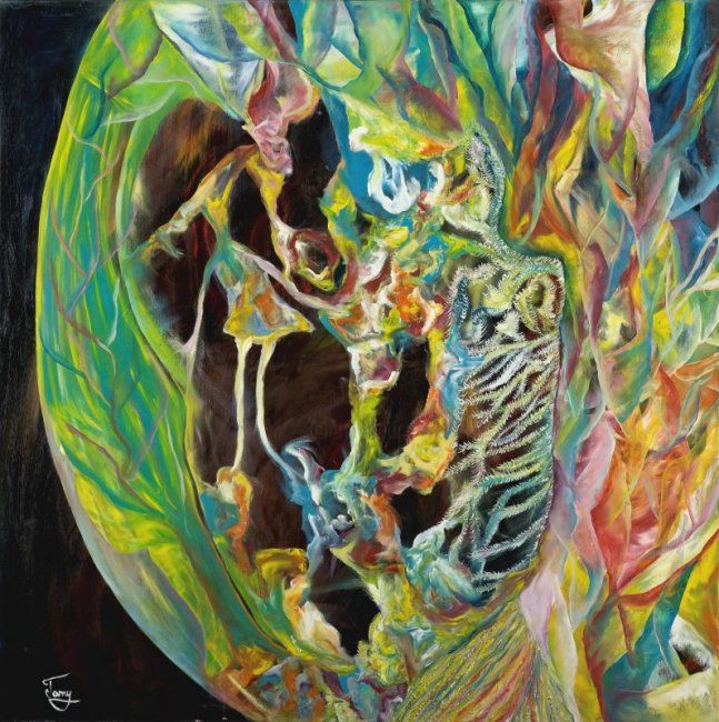 Painting titled "Universe" by Tamy Moldavsky, Original Artwork
