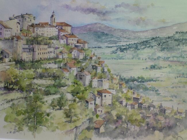 Peinture intitulée "GORDES-PROVENCE-FR" par Beytullah Şavkin, Œuvre d'art originale