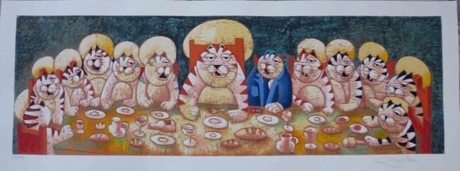 Artcraft titled "LAST SUPPER - L'ULT…" by Franco Anselmi, Original Artwork