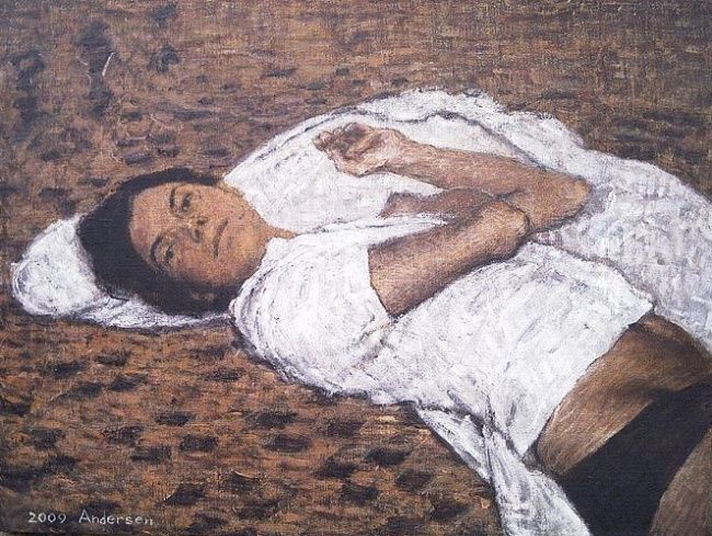 Painting titled "bambina (1st varian…" by Robert Andersen, Original Artwork