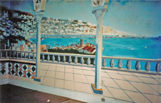 Peinture intitulée "Angle de la fresque" par M'Hamed Saci, Œuvre d'art originale