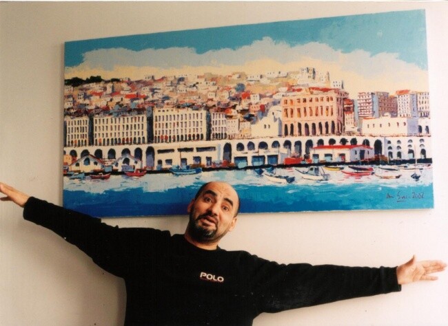 Peinture intitulée "Survolant la toile" par M'Hamed Saci, Œuvre d'art originale