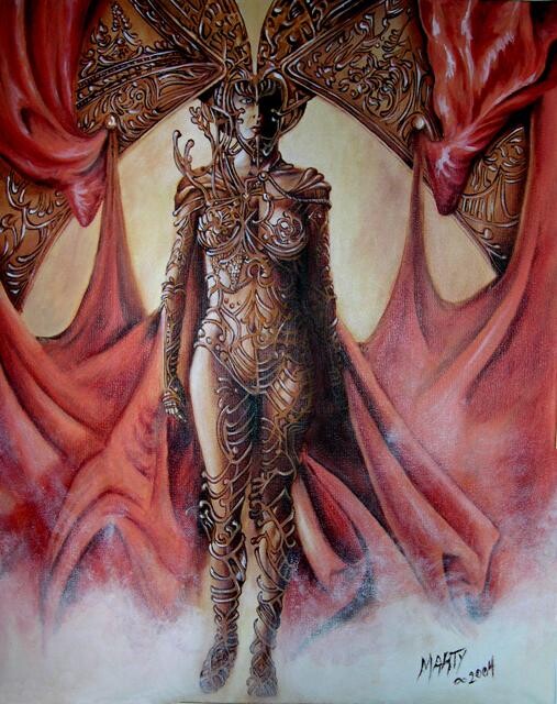 Peinture intitulée "Impératrice" par Marc Tremblay, Œuvre d'art originale, Autre