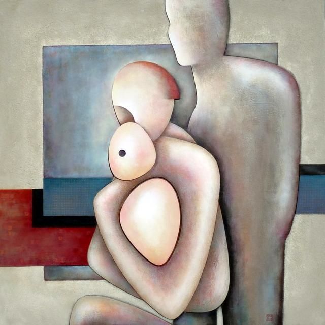 Painting titled "Retour éternel" by Sibilla Bjarnason, Original Artwork