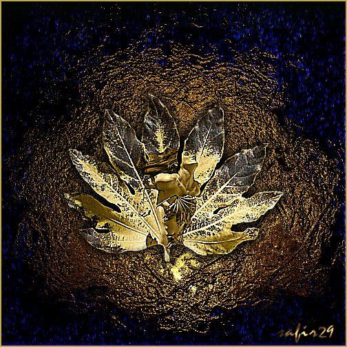 Digital Arts titled "Gold series 05 (Re-…" by Safir An, Original Artwork, Digital Painting