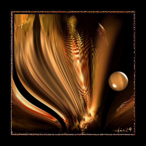 Digital Arts titled "Gold series 07" by Safir An, Original Artwork, Digital Painting