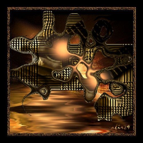 Digital Arts titled "Gold series 08" by Safir An, Original Artwork, Digital Painting