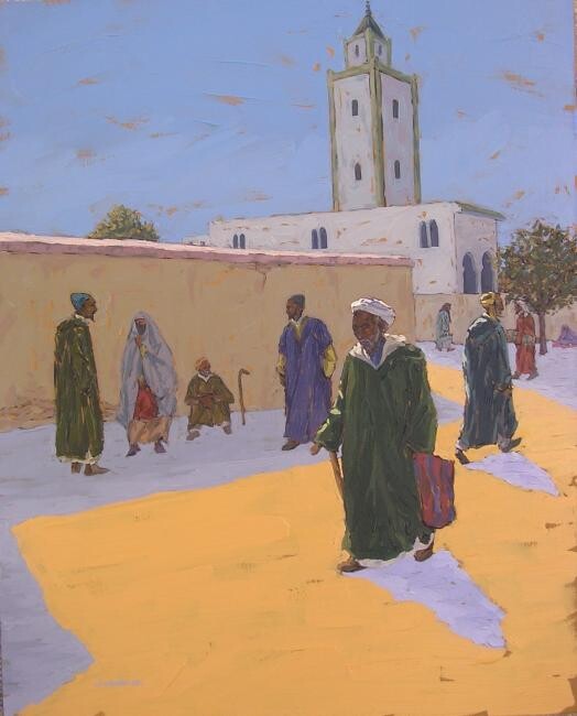 Painting titled "scène à missour n 0…" by Abdelhakim Chababi, Original Artwork, Oil
