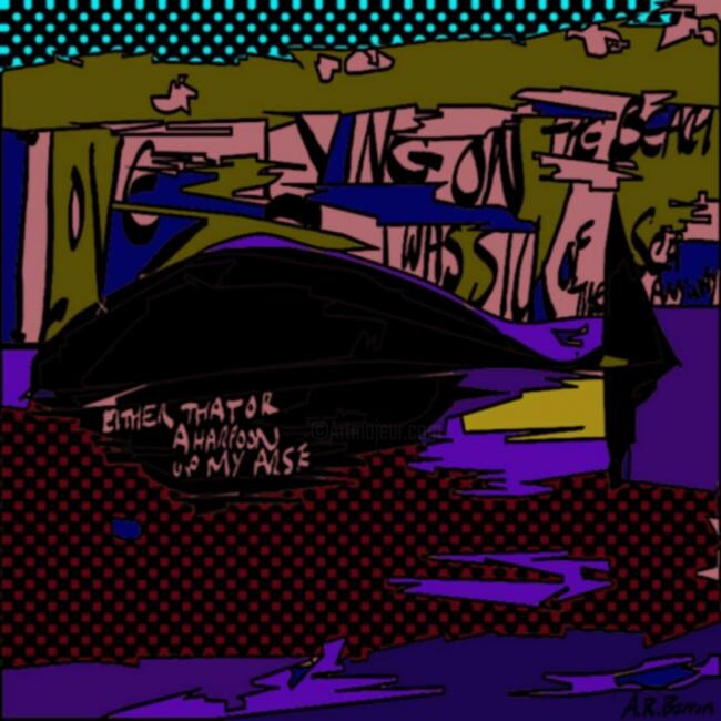 Digital Arts titled "whale on beach" by Anthony R A Barron, Original Artwork