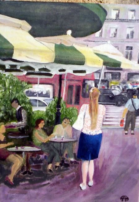 Peinture intitulée "Phone Call Outside…" par Alan Embrée Osler, Œuvre d'art originale