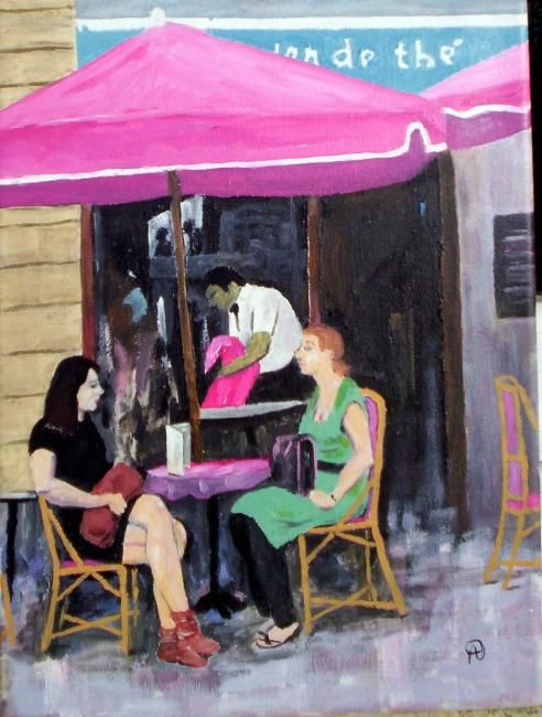 Peinture intitulée "Salon de Thé" par Alan Embrée Osler, Œuvre d'art originale, Huile